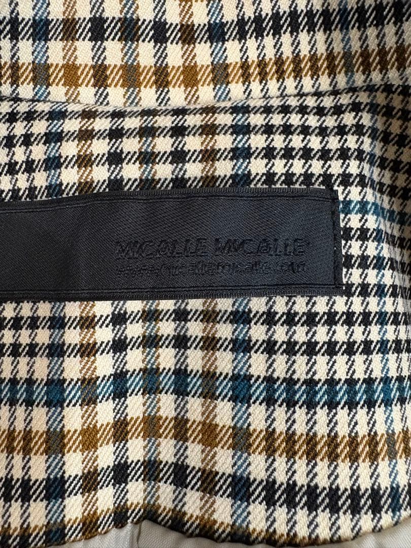 MICALLE MICALLE デニムｘグレンチェック柄リメイク風ジャケット