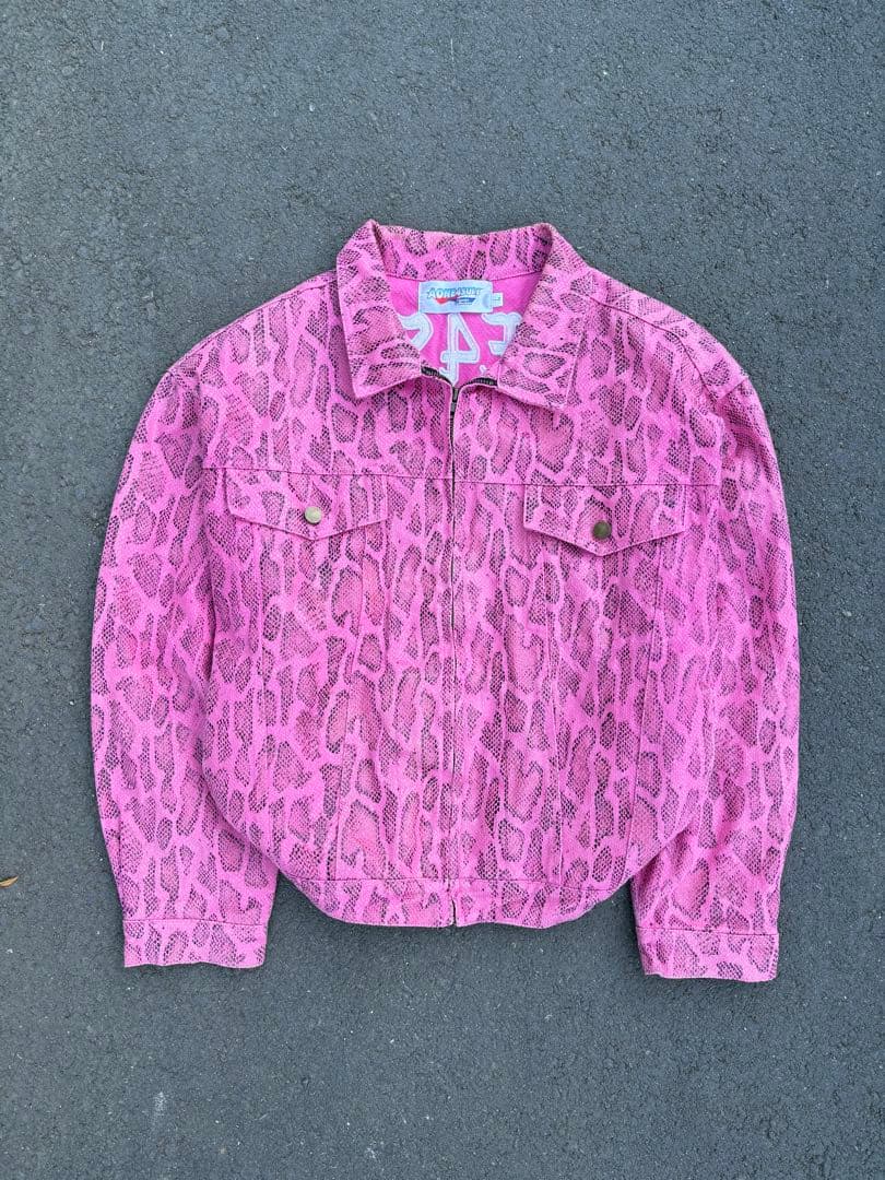 AONE4SURE PINK SNAKE SLATT JACKET y2k 蛇柄