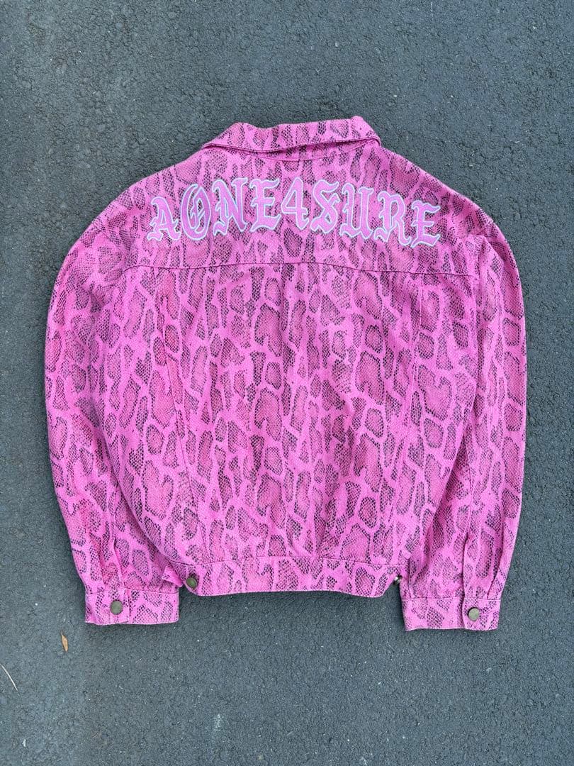 AONE4SURE PINK SNAKE SLATT JACKET y2k 蛇柄