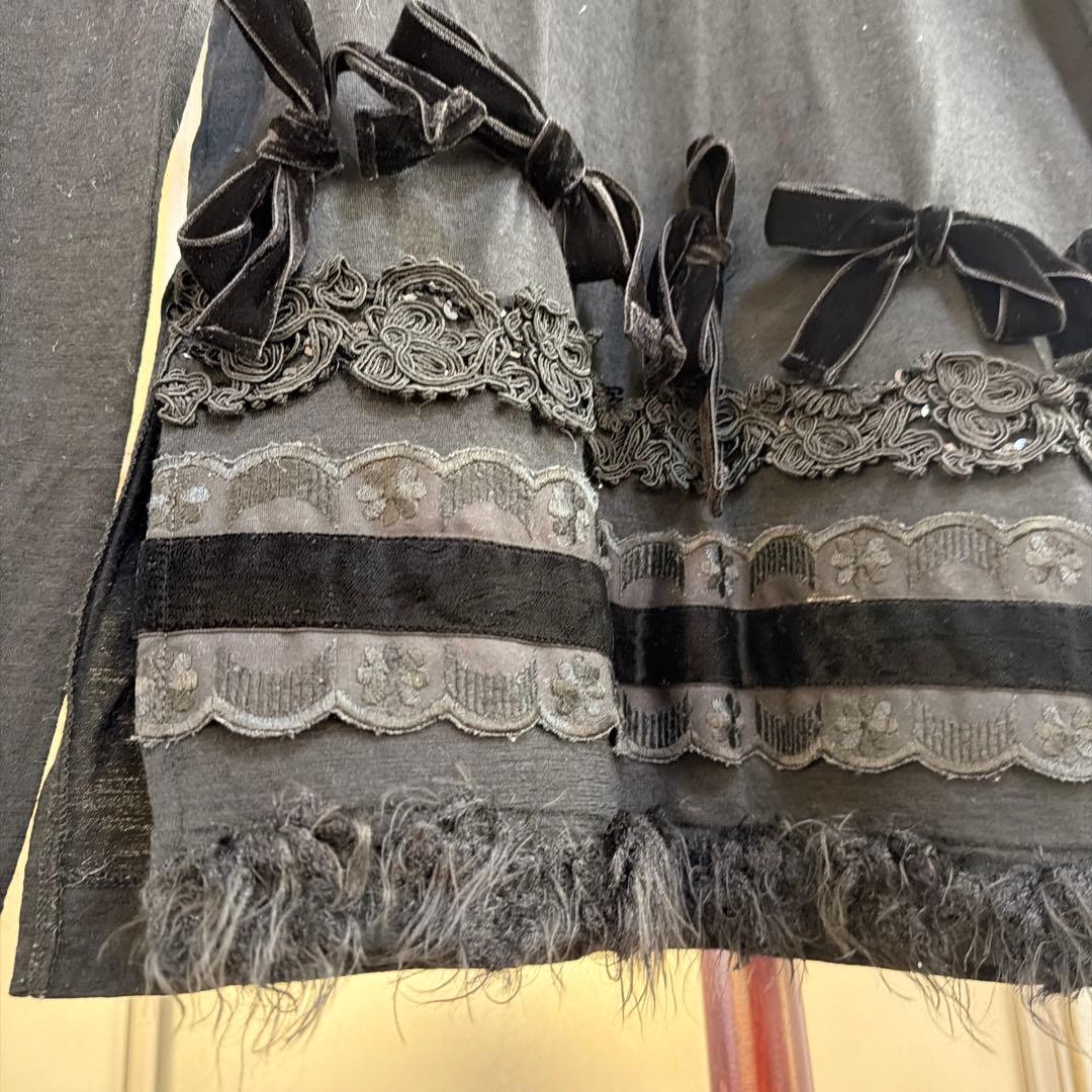 トリココムデギャルソン　装飾フリル長袖トップス