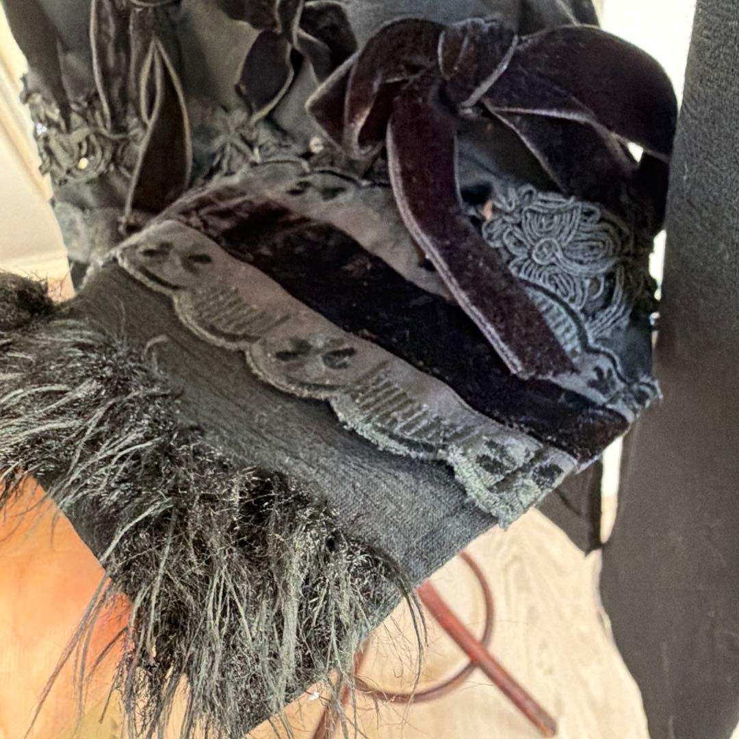 トリココムデギャルソン　装飾フリル長袖トップス