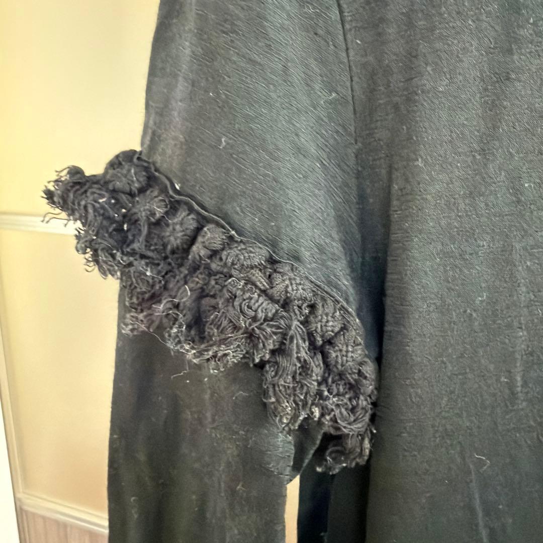 トリココムデギャルソン　装飾フリル長袖トップス