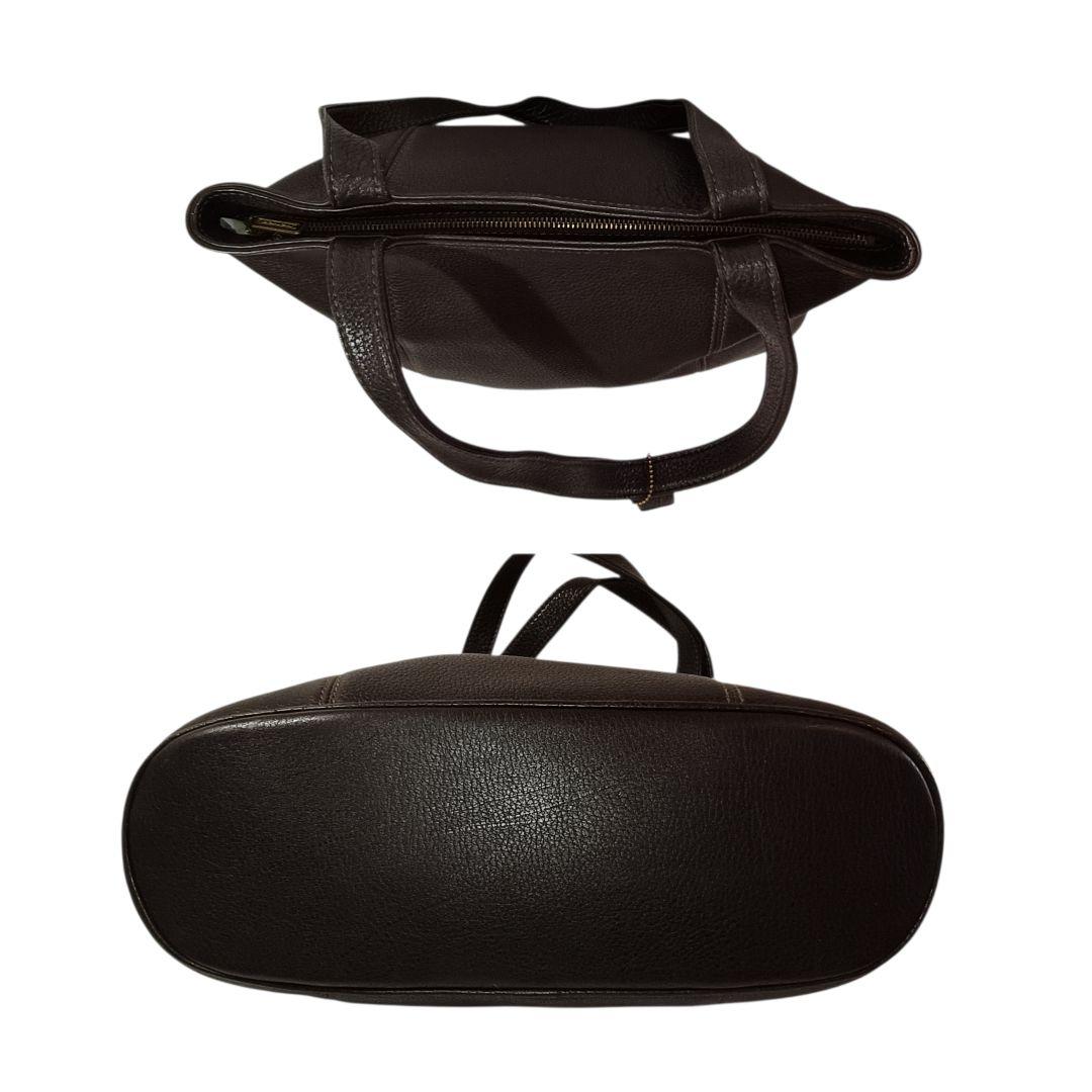 美品 正規品 コーチ トートバッグ レザー 革 肩掛け ダークブラウン 鞄