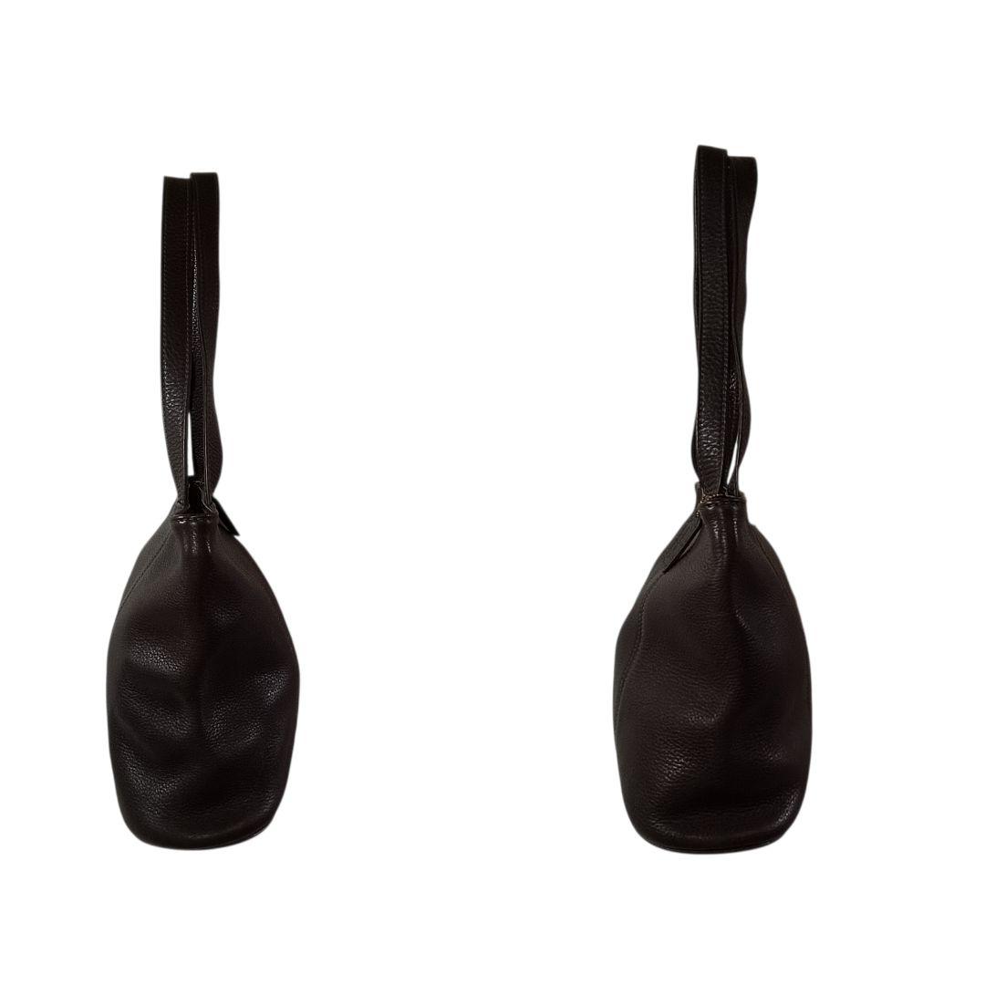 美品 正規品 コーチ トートバッグ レザー 革 肩掛け ダークブラウン 鞄