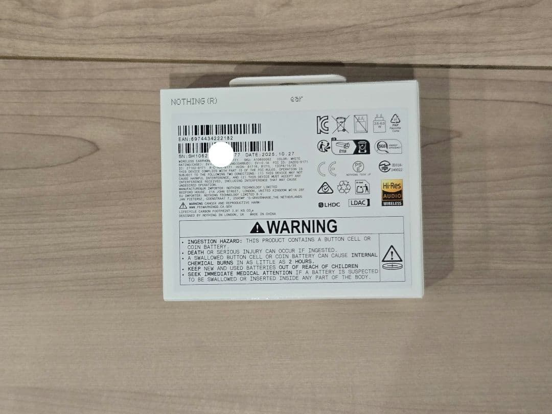 （未開封）Nothing Ear 2025 ホワイトb171