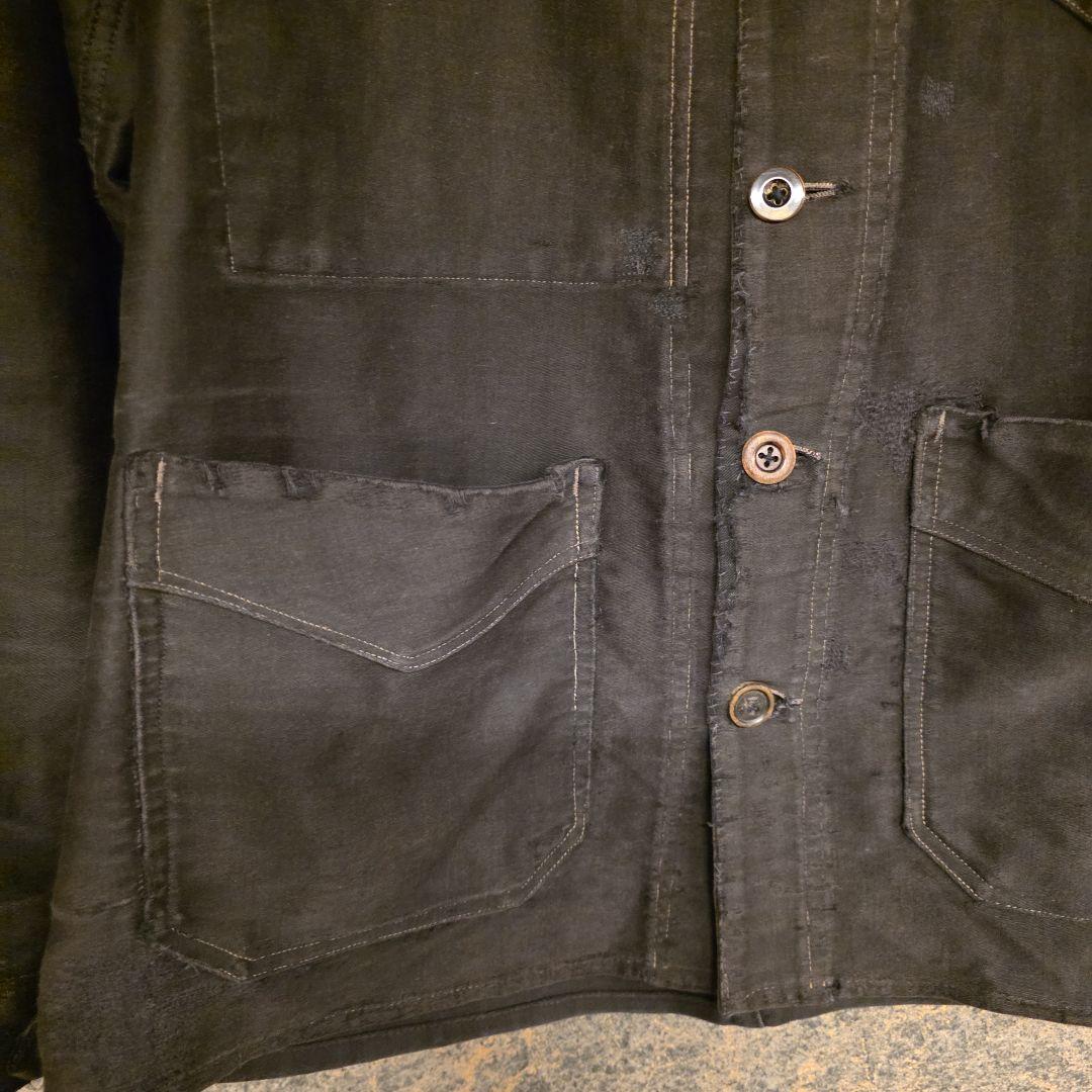 1930s ル・トラヴァイユール　ブラックモールスキンJKT ブラックフェード