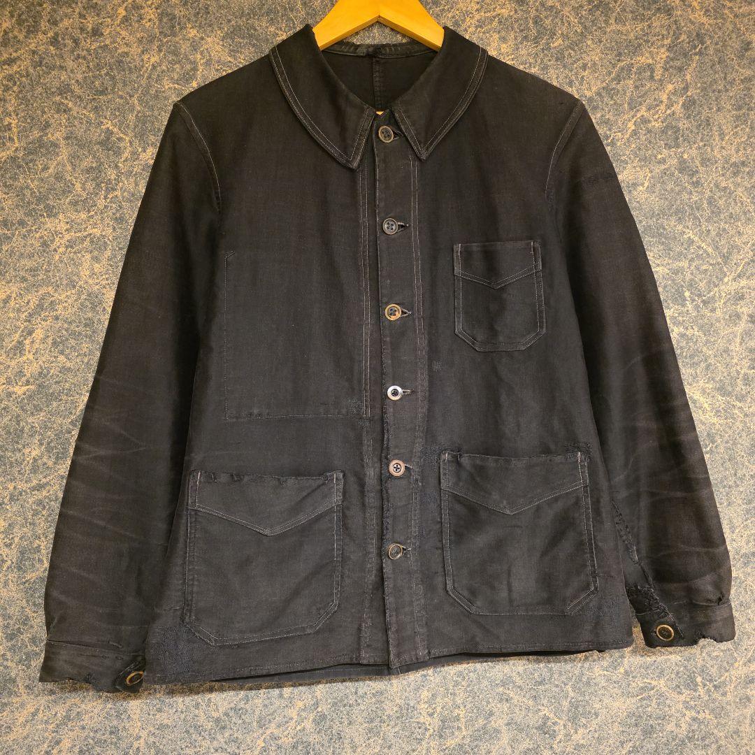 1930s ル・トラヴァイユール　ブラックモールスキンJKT ブラックフェード