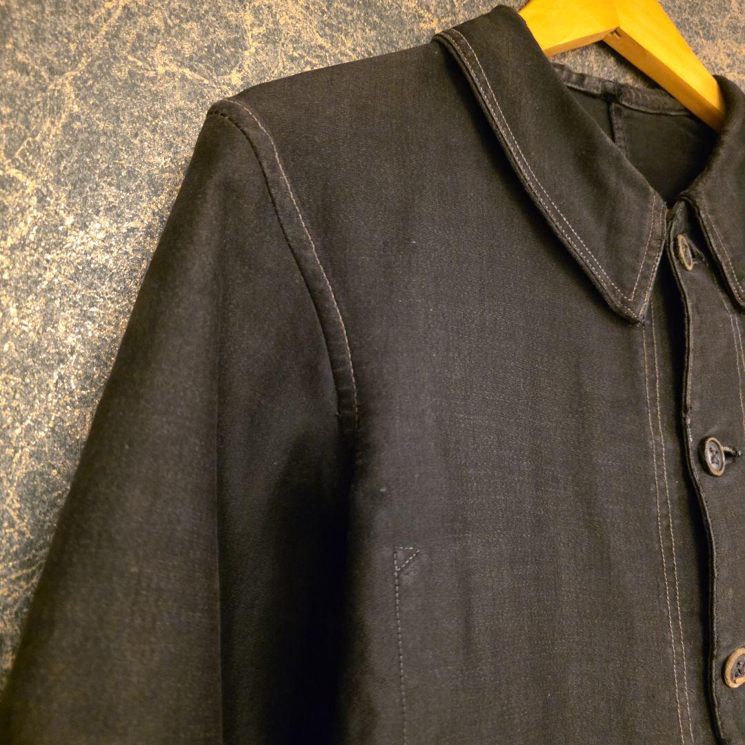 1930s ル・トラヴァイユール　ブラックモールスキンJKT ブラックフェード