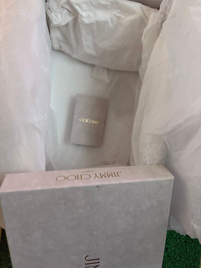 JIMMY CHOO フラットシューズ シルバーグリッター