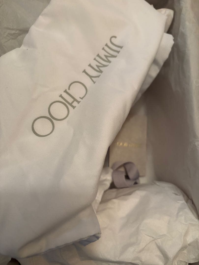 JIMMY CHOO フラットシューズ シルバーグリッター