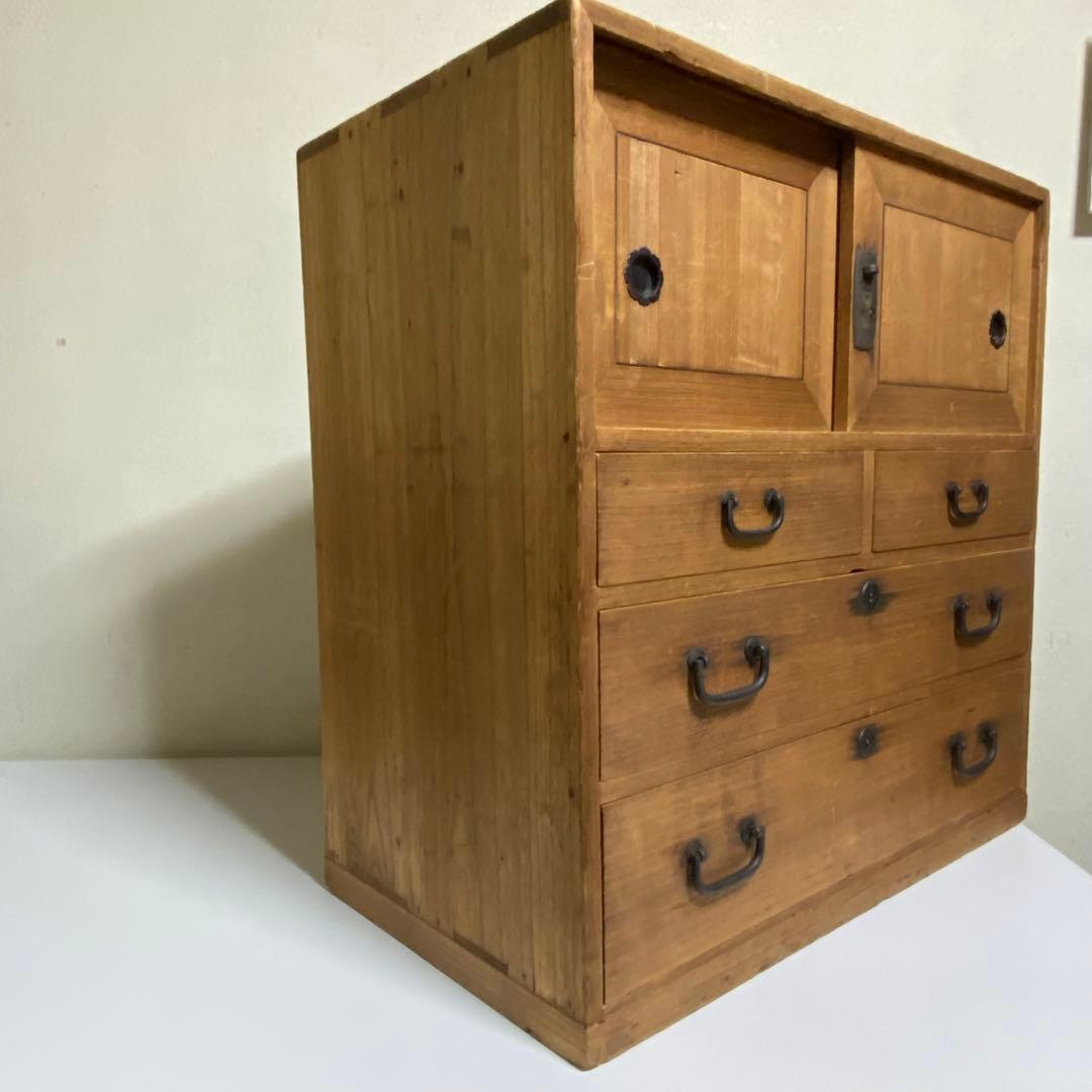 長期自宅保管品 総桐箪笥 小型桐タンス 桐箪笥 茶箪笥 古家具 昭和レトロ 収納