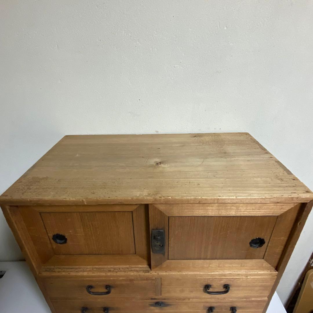 長期自宅保管品 総桐箪笥 小型桐タンス 桐箪笥 茶箪笥 古家具 昭和レトロ 収納