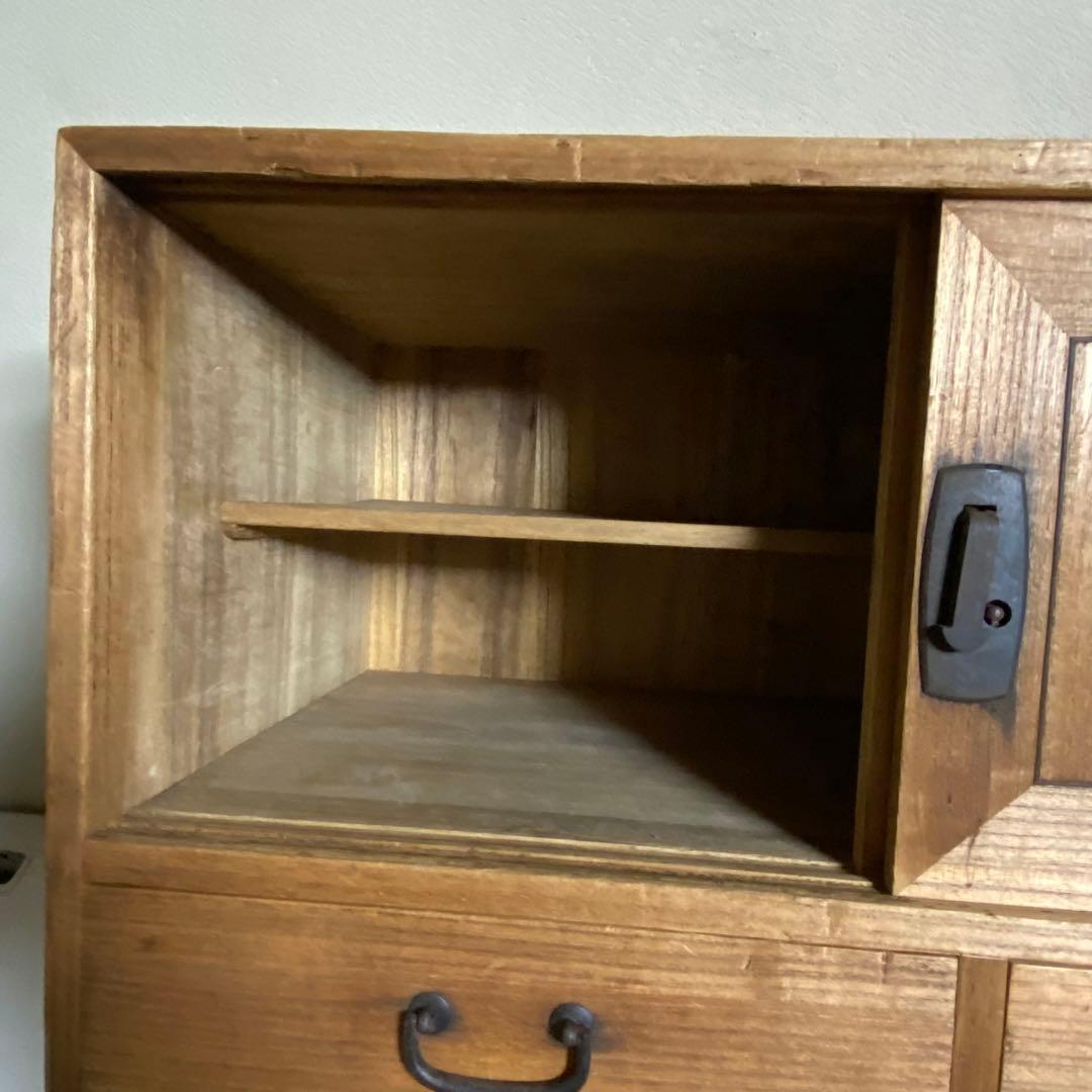長期自宅保管品 総桐箪笥 小型桐タンス 桐箪笥 茶箪笥 古家具 昭和レトロ 収納