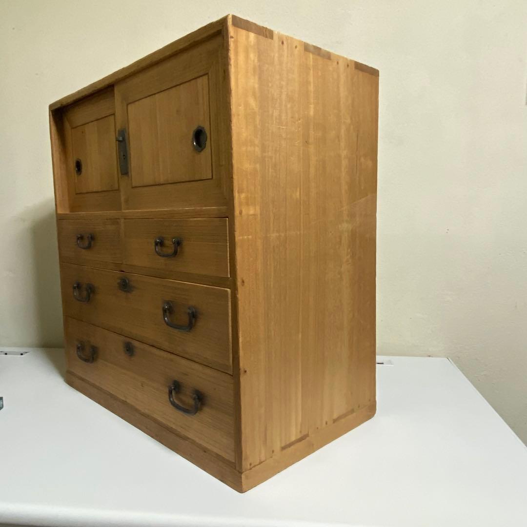 長期自宅保管品 総桐箪笥 小型桐タンス 桐箪笥 茶箪笥 古家具 昭和レトロ 収納