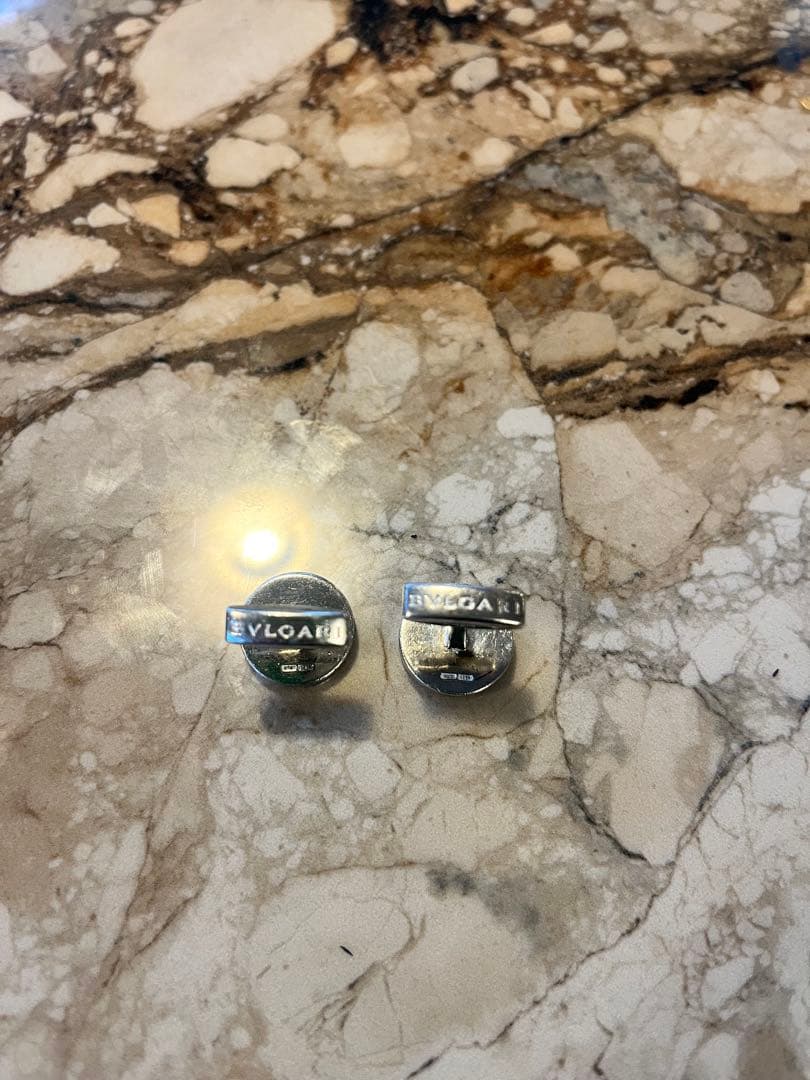 BVLGARI シルバー/ブルー カフリンクス