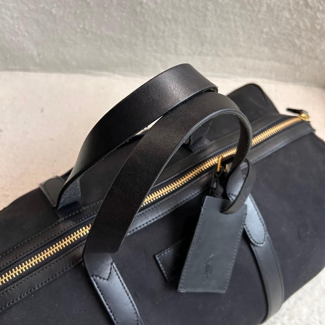 未使用級✨ポロラルフローレン ボストンバッグ 2way レザー ブラック 現行品