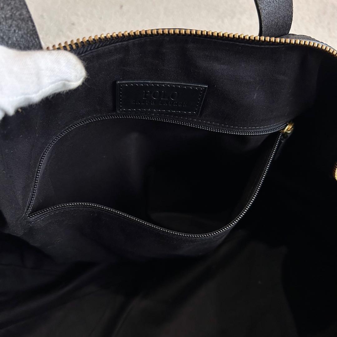 未使用級✨ポロラルフローレン ボストンバッグ 2way レザー ブラック 現行品