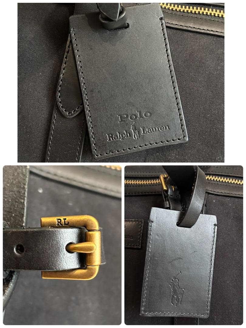 未使用級✨ポロラルフローレン ボストンバッグ 2way レザー ブラック 現行品