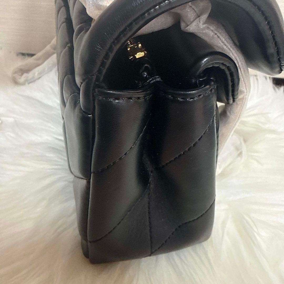 COACH ブラックレザー ショルダーバッグ26cm