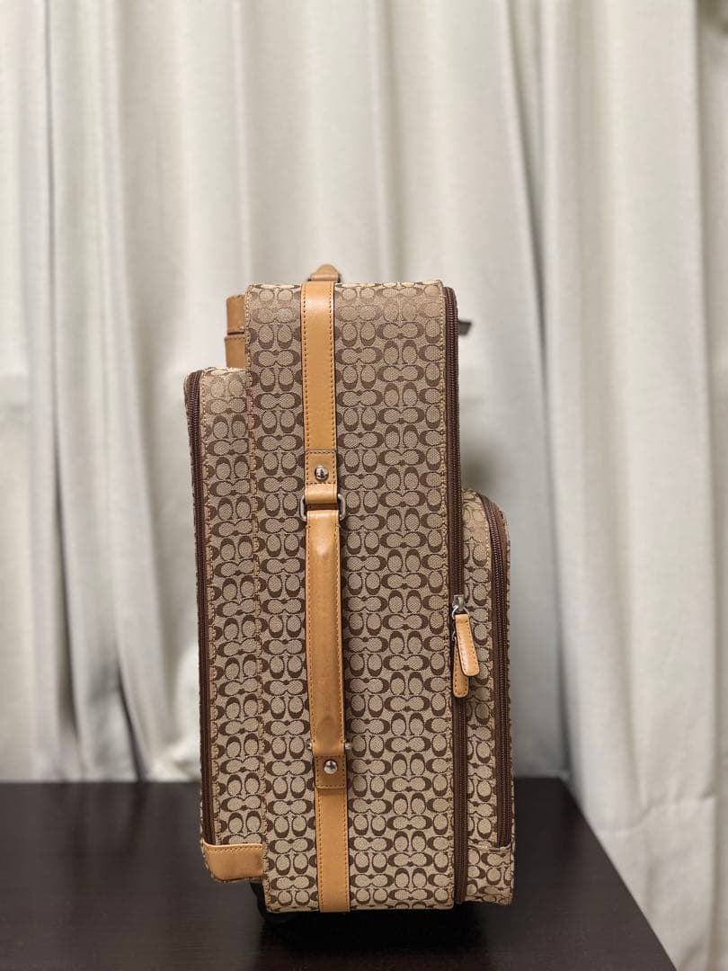COACH キャリーケース ベージュ ミニシグネチャー