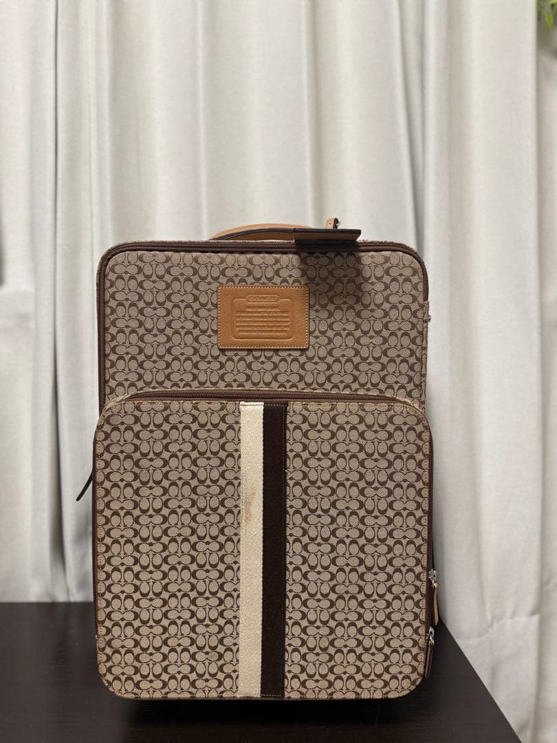 COACH キャリーケース ベージュ ミニシグネチャー