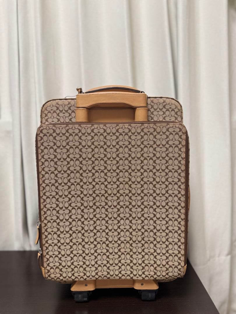 COACH キャリーケース ベージュ ミニシグネチャー
