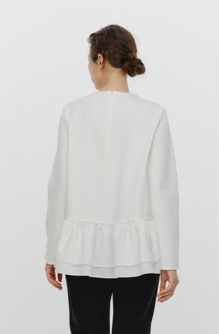 yori 美品　ぬくぬくヘムダブルフレアブラウス　36