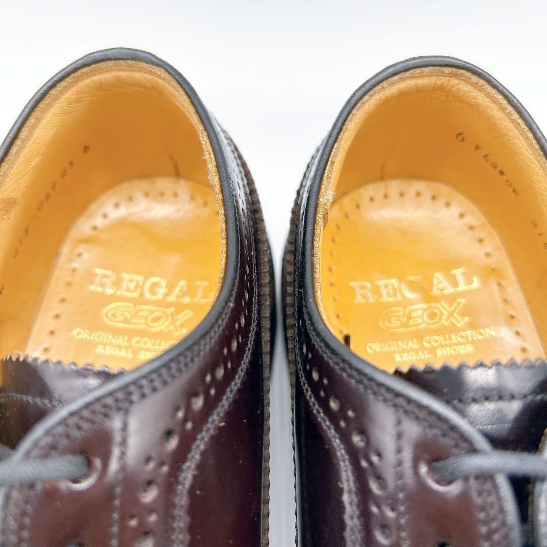 【極美品】REGAL リーガル 25 ウィングチップ メダリオン レザー 茶