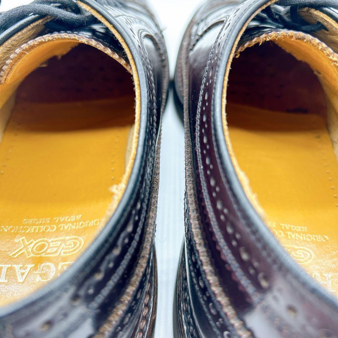 【極美品】REGAL リーガル 25 ウィングチップ メダリオン レザー 茶