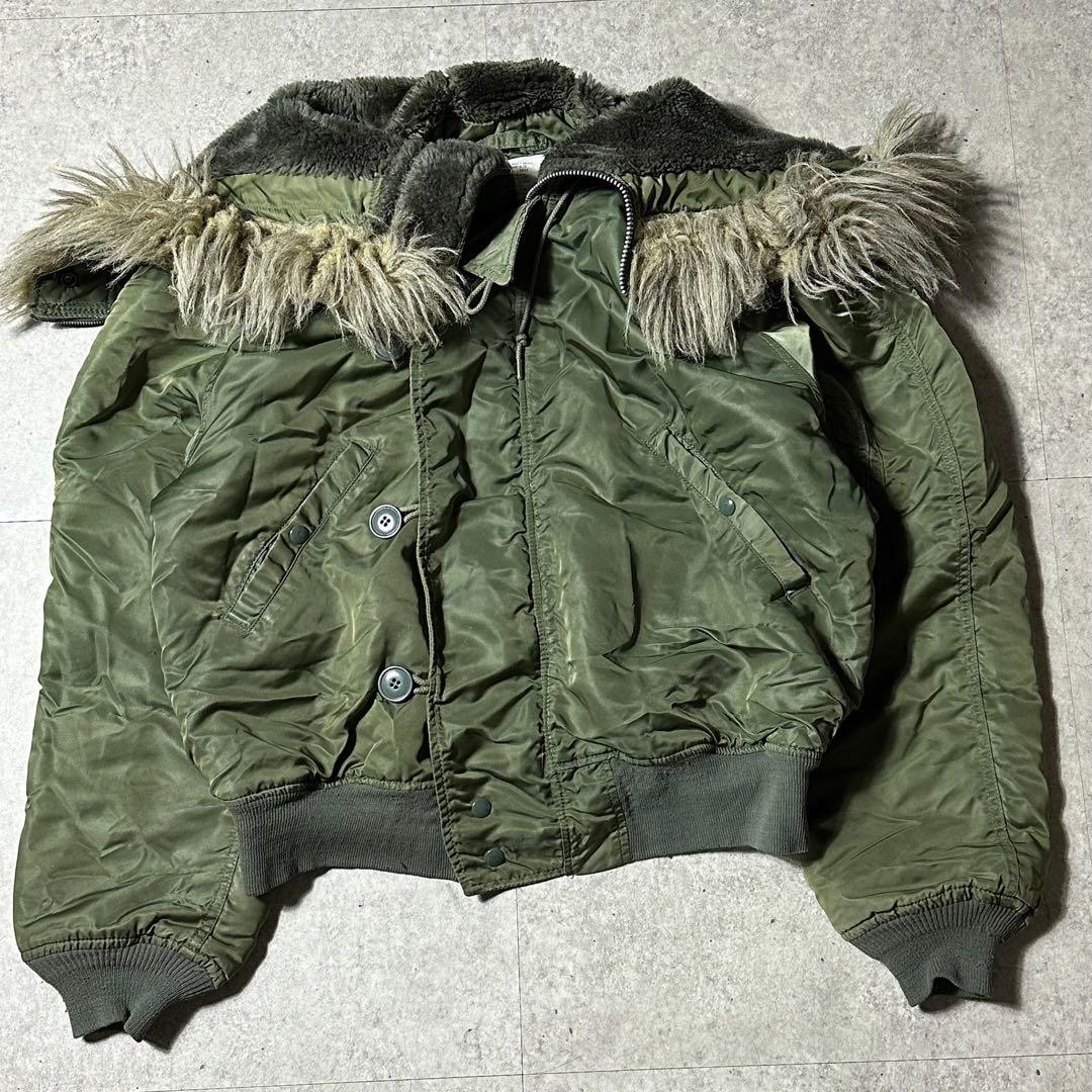 90s Alpha n2b L フライトジャケット カーキ グリーン USA製