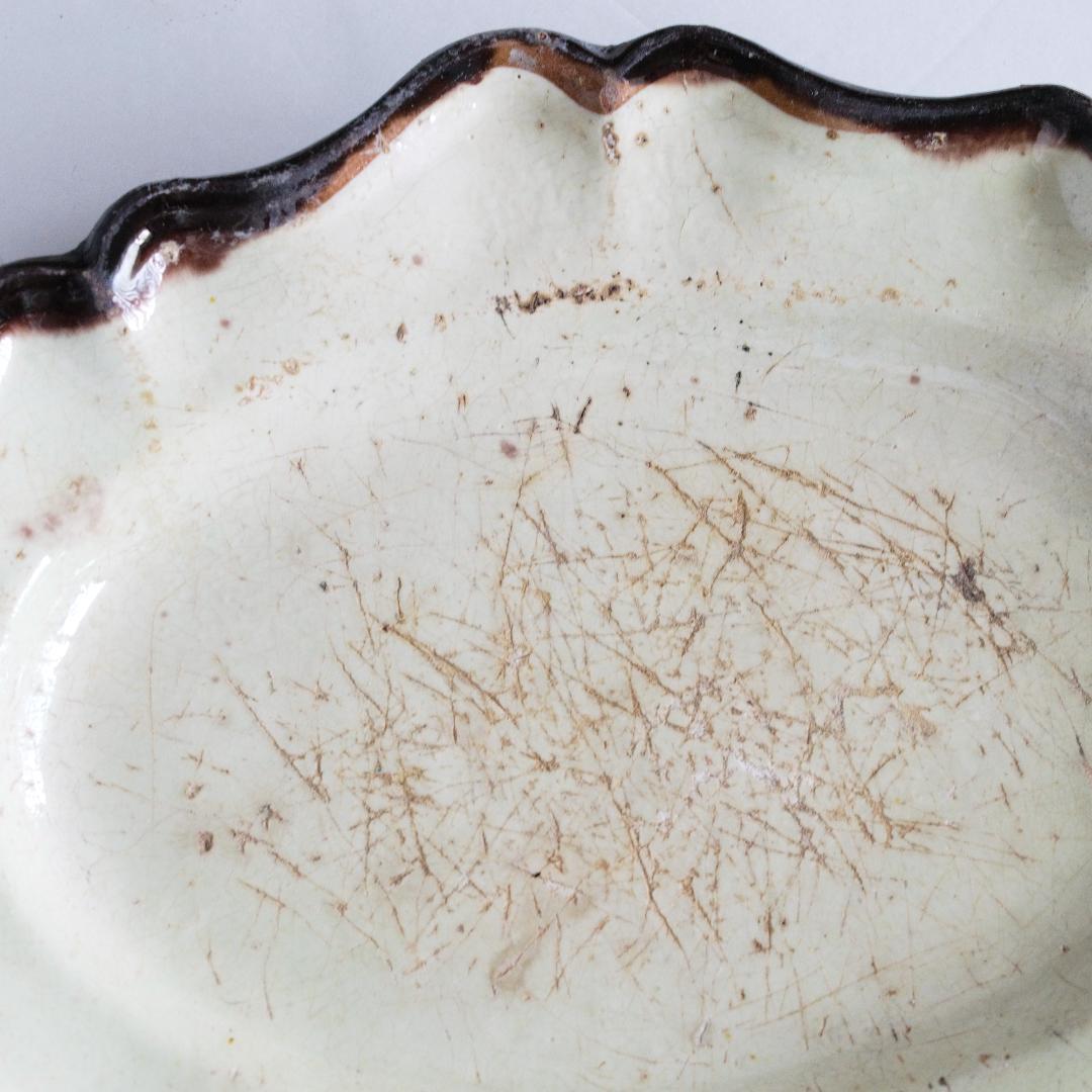 南仏陶器 キュノワールのようなオーバル皿