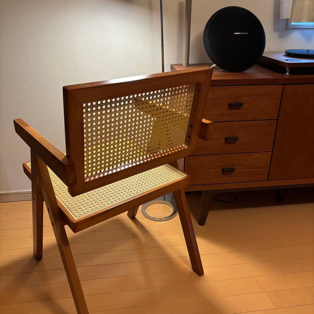 イス ピエールジャンヌレ リプロダクト品 ダイニングチェア ラタン チェア