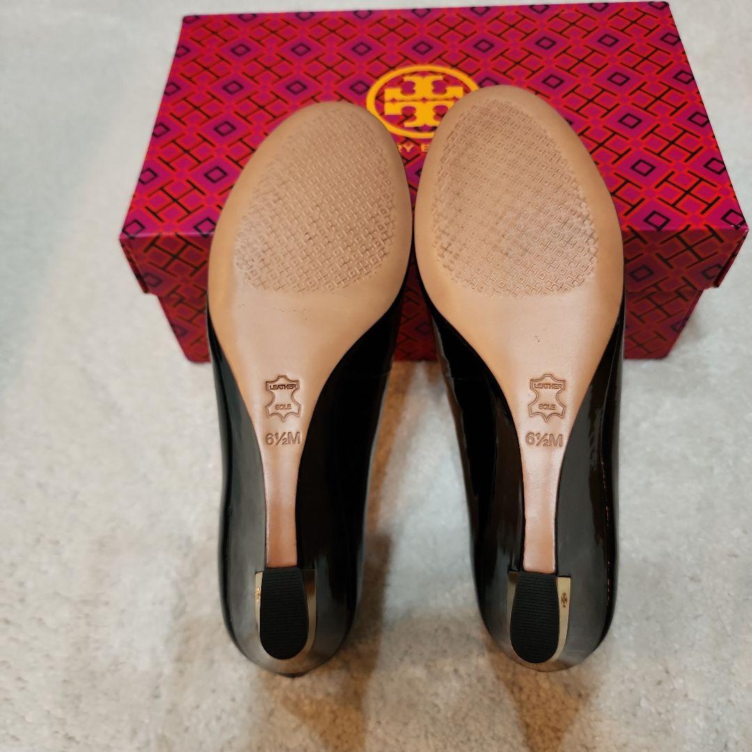 新品未使用試着のみ:Tory Burch ブラック フラットシューズ 箱付き