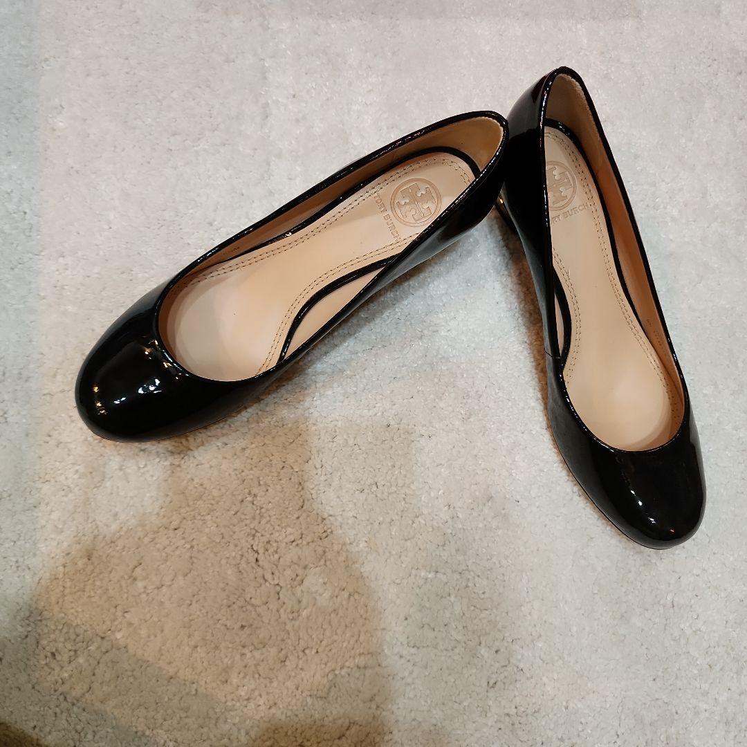 新品未使用試着のみ:Tory Burch ブラック フラットシューズ 箱付き