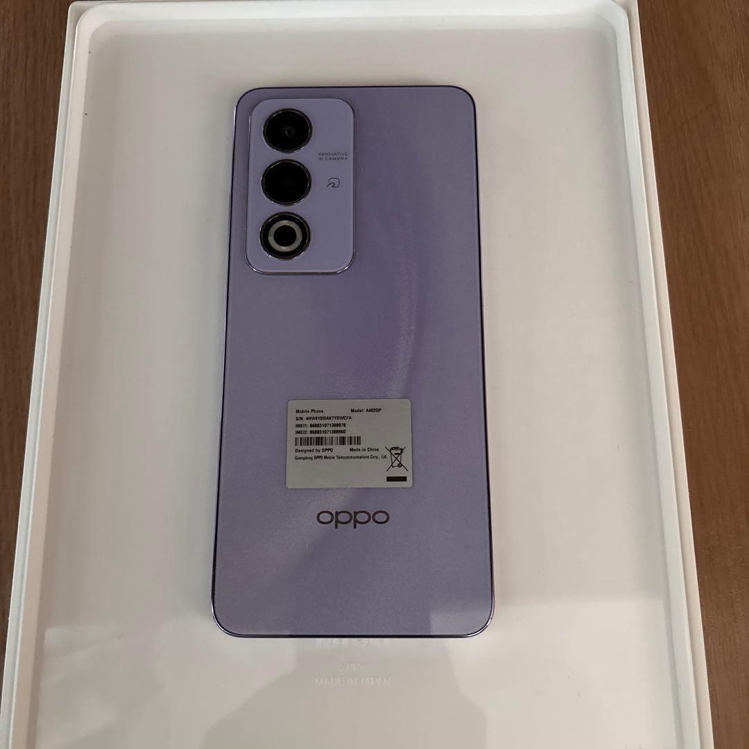 美品Oppo A3 5G 本体 紫SIMフリー