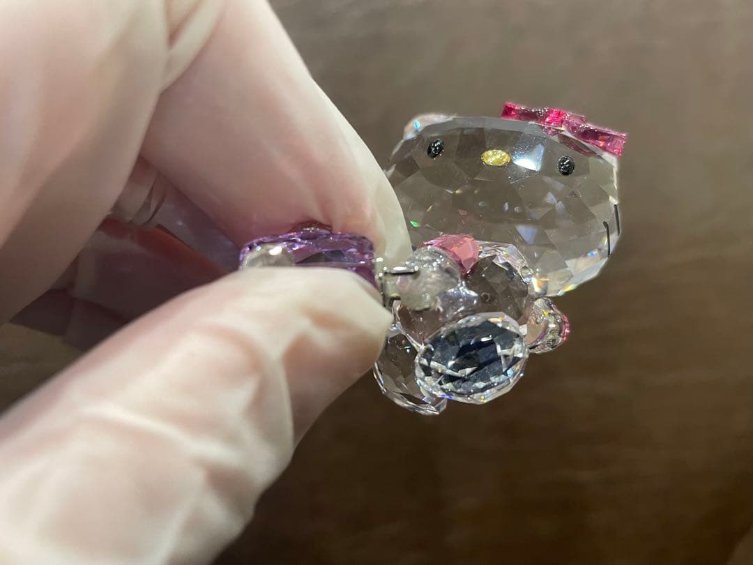 レア　補修あり　スワロフスキー　キティ　ハローキティ　置物　トラベル　旅行