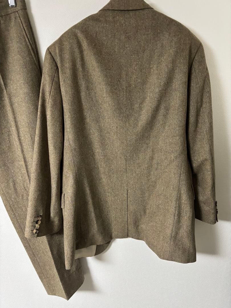 BOSS ブラウン ウール スーツ　サイズ48 ベージュ