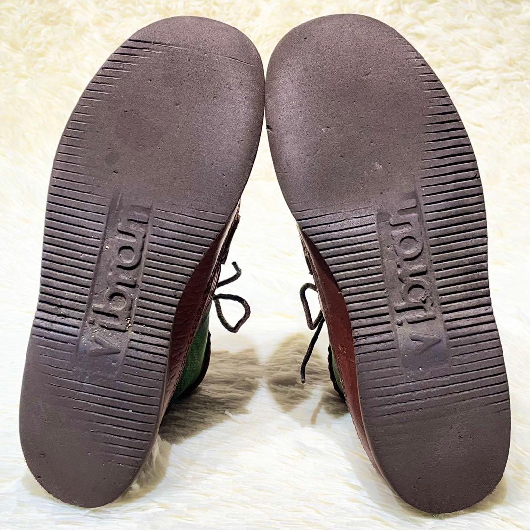 超希少！☆ラッセルモカシン　ショート サファリ 25㎝　本革　ブラウン×グリーン