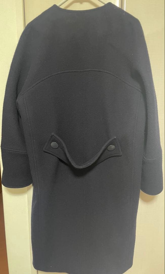 t*o様 アドーア　定価95700円　エアメルトンノーカラーコート38 黒