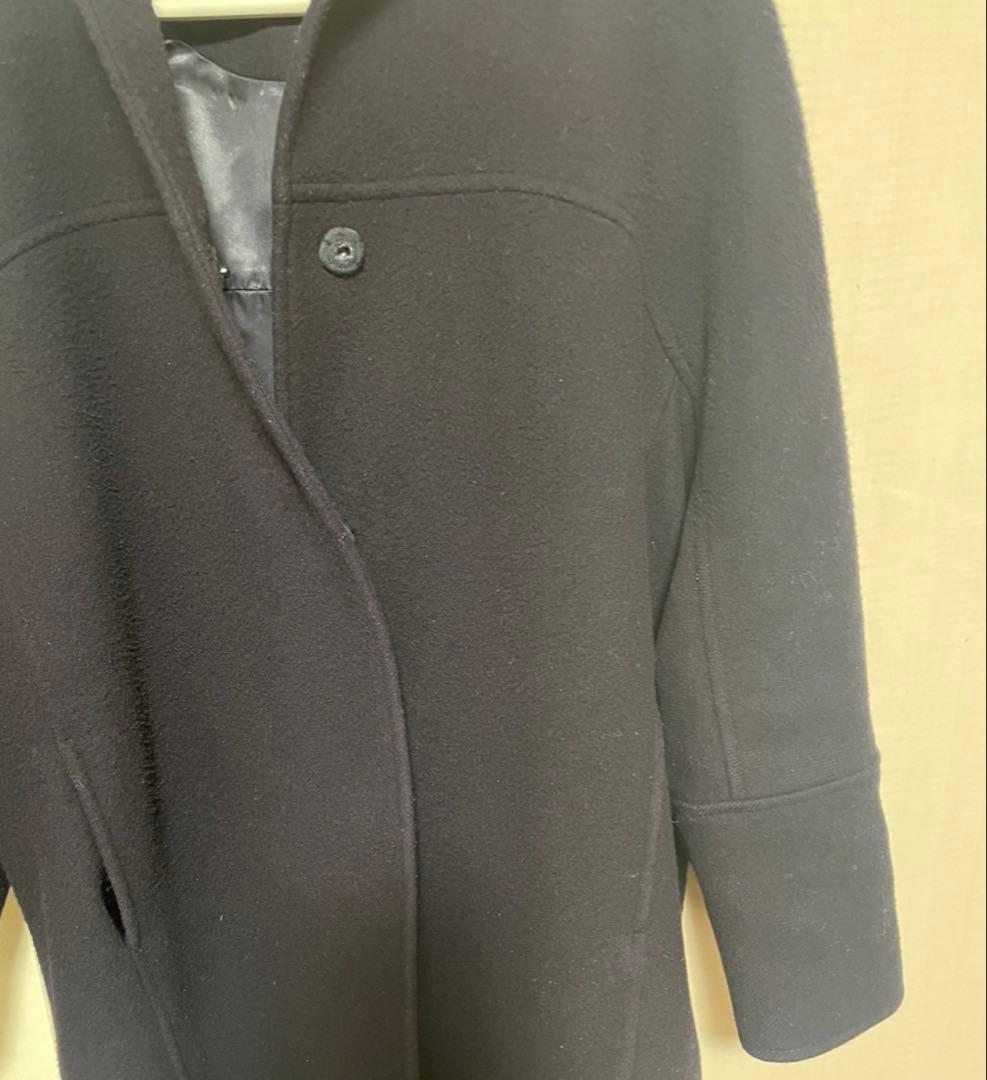 t*o様 アドーア　定価95700円　エアメルトンノーカラーコート38 黒