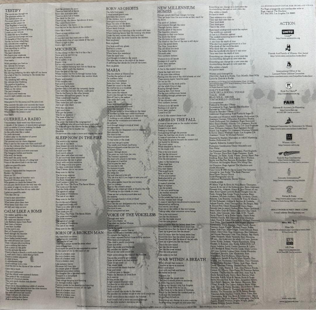 RAGE AGAINST THE MACHINE レコードUS original