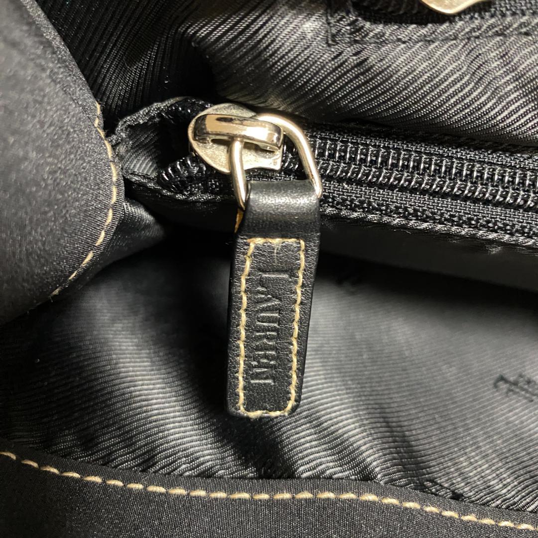 ✨極美品✨ローレンラルフローレン トートバッグ 黒 LRL金具 ナイロン 肩掛け