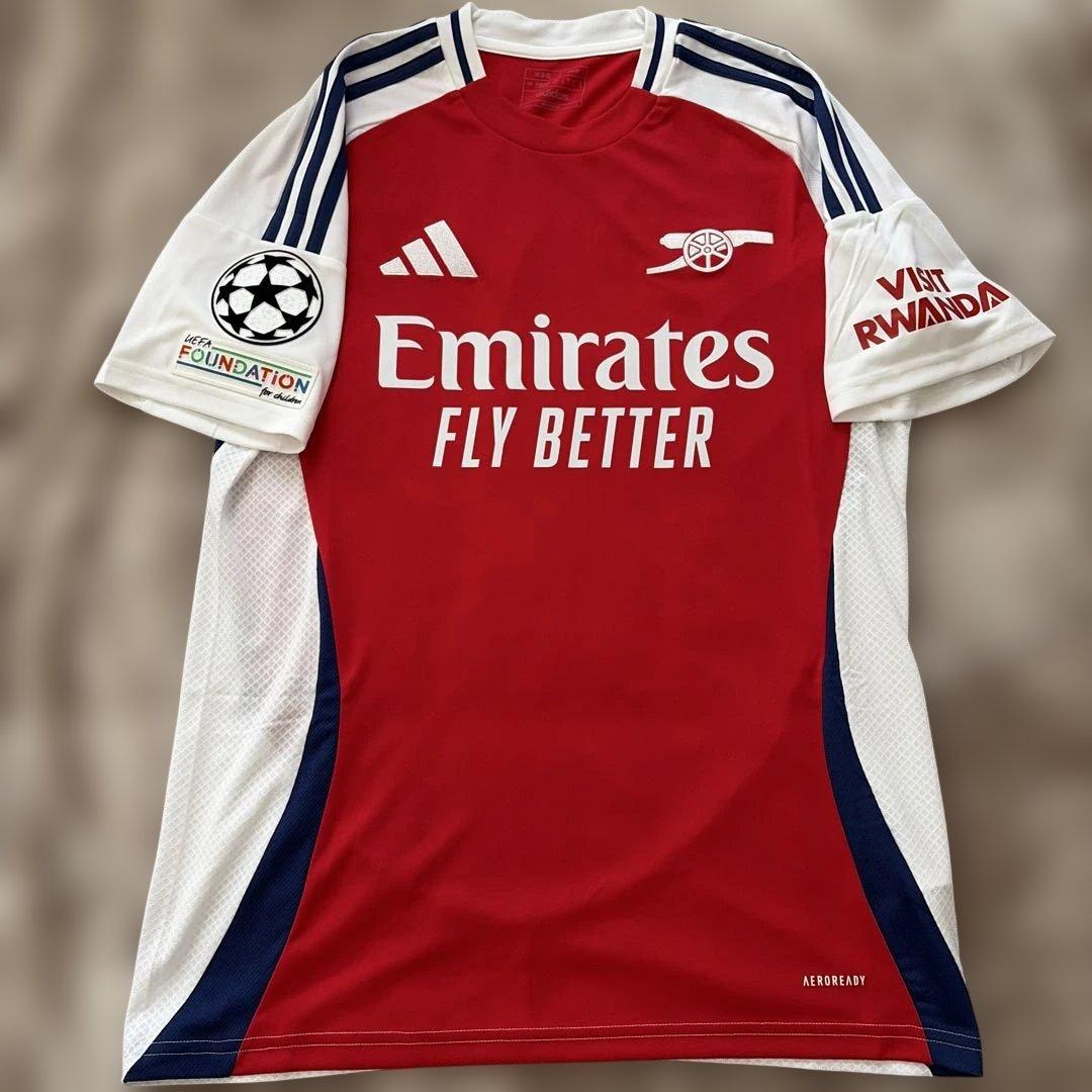 24/25アーセナル　1stユニフォーム　ライス　CL仕様　XLサイズ　紙タグ付