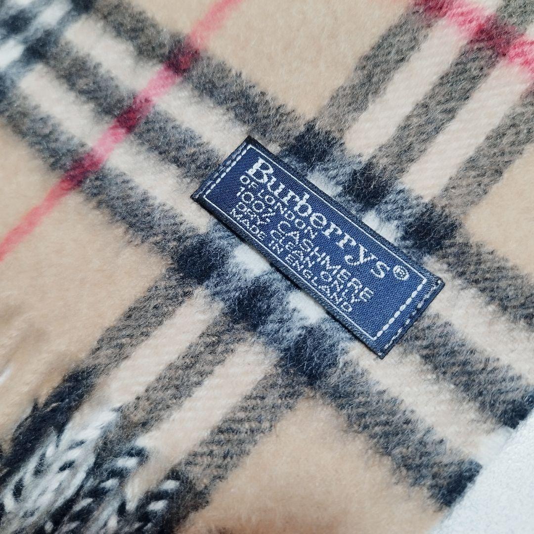 極美品 Burberry バーバリー マフラー カシミヤ100 ノバチェック