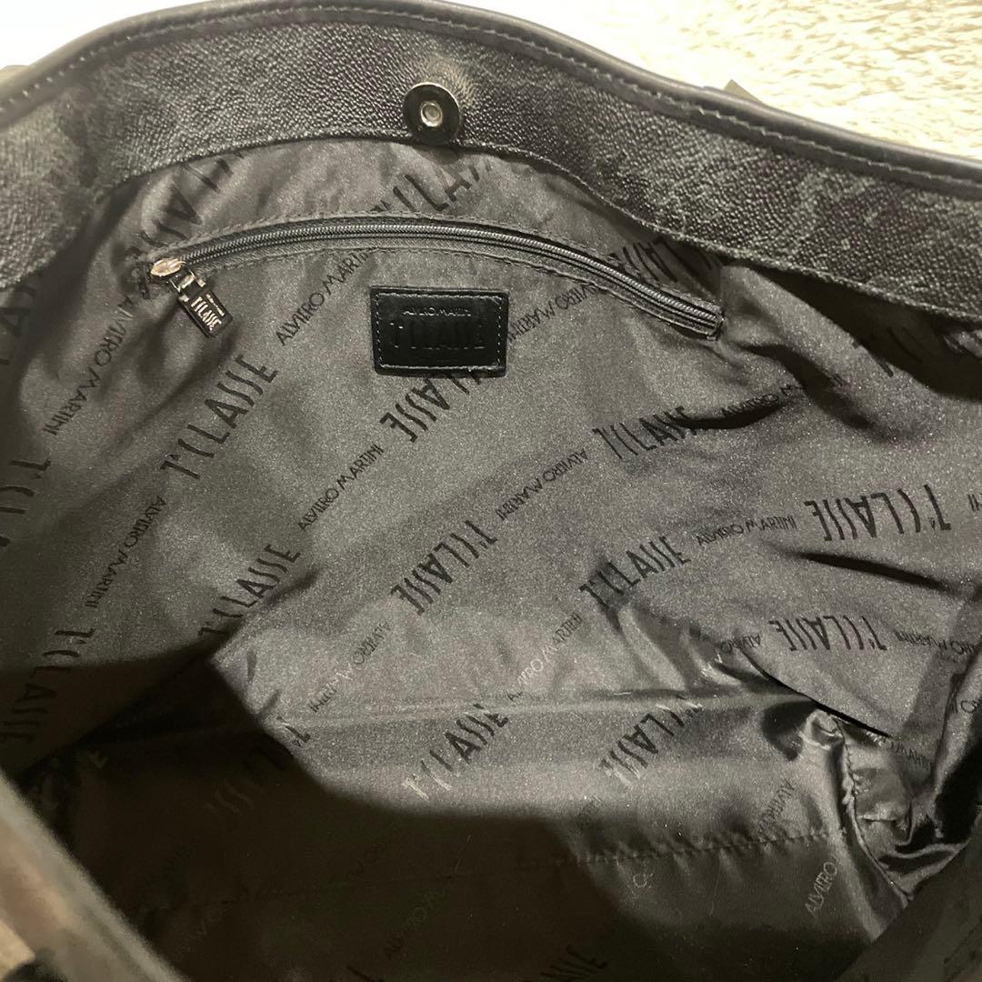 希少プリマクラッセ トートバッグ ブラック チャーム付き　世界地図柄