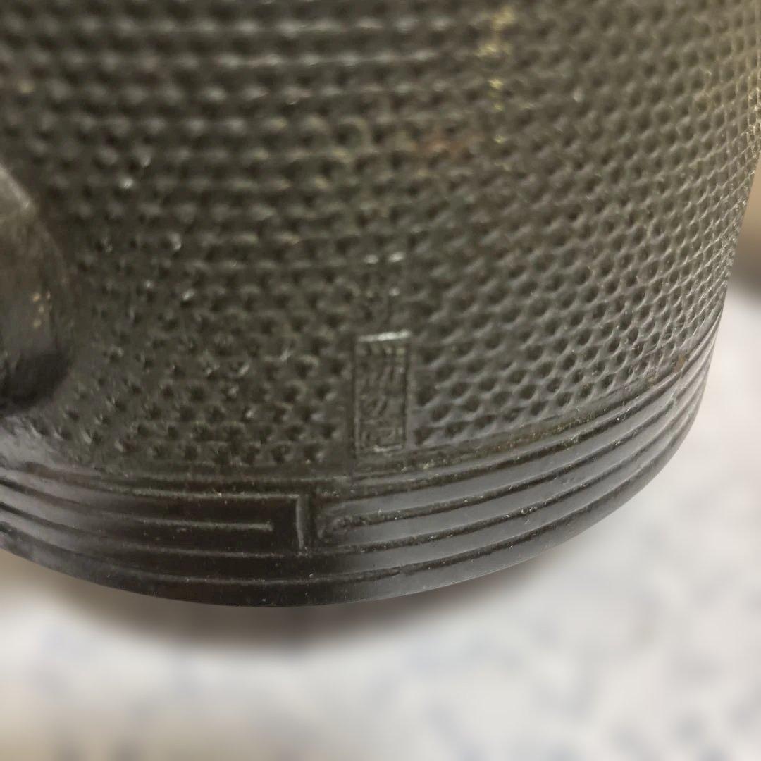 南部鉄器耕分堂鋳鉄製 大鉄瓶 3Lアラレ模様