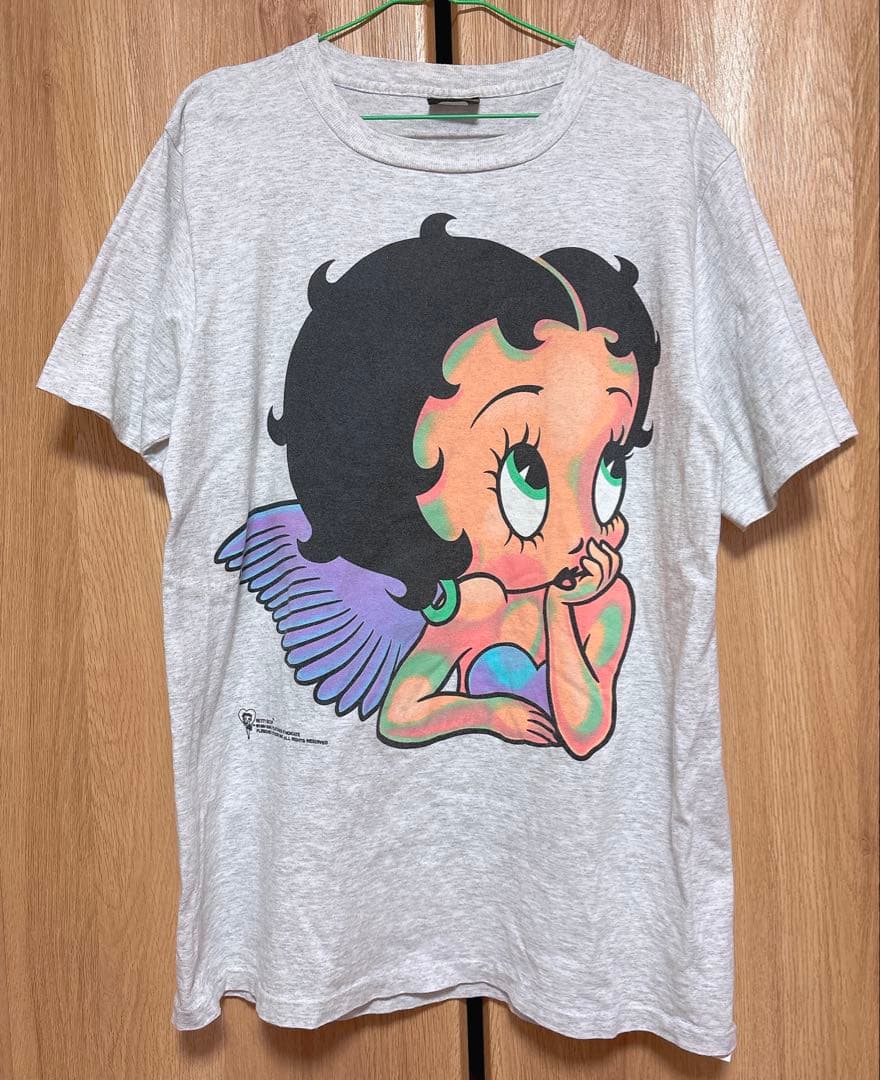 90s Betty Boop ベティブープ 天使 両面プリントTシャツ Lサイズ