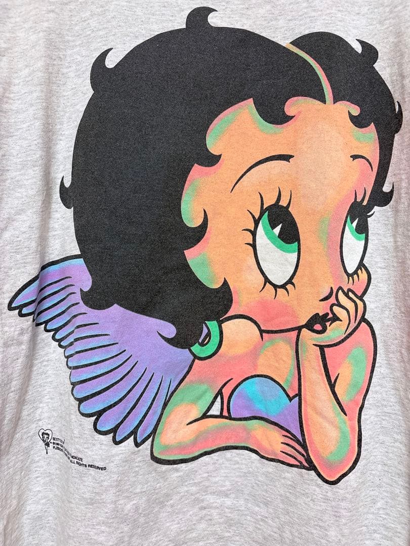 90s Betty Boop ベティブープ 天使 両面プリントTシャツ Lサイズ