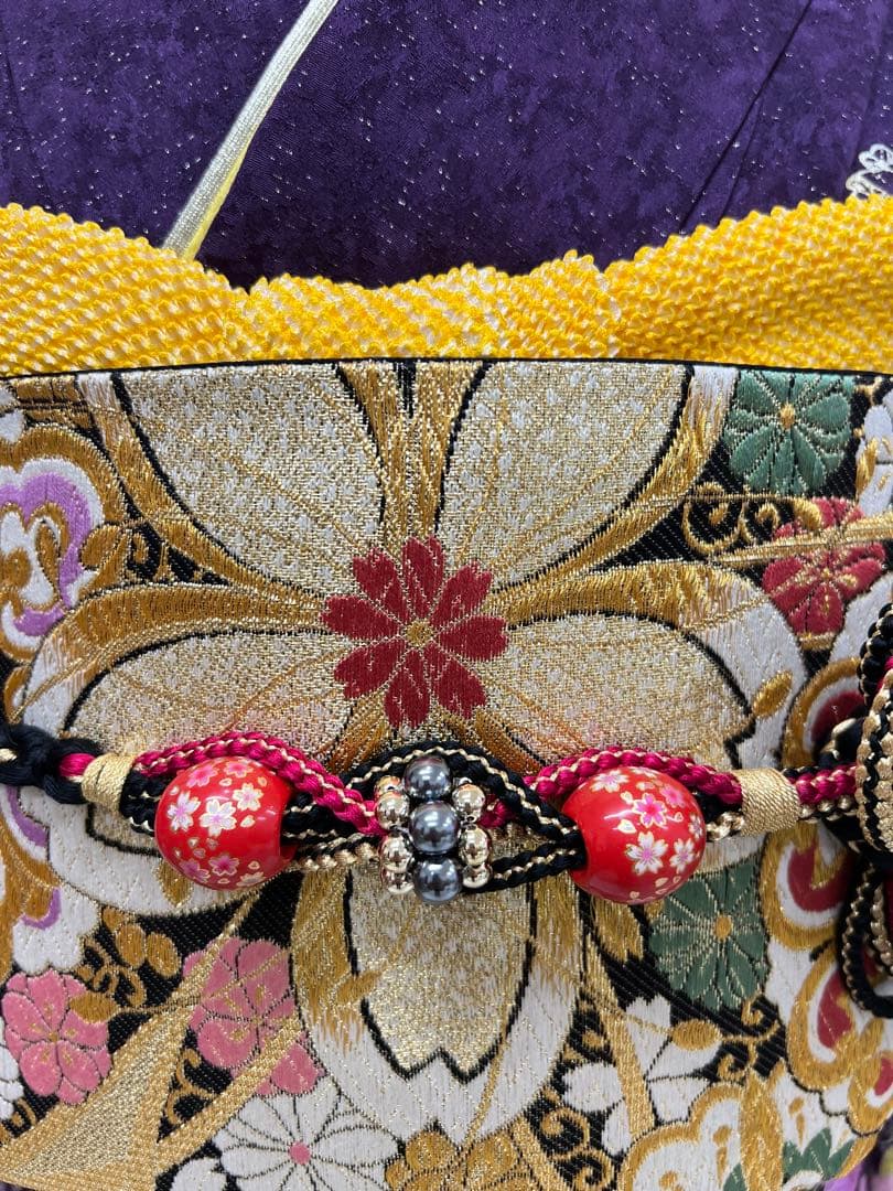 振り袖　フルセット　別誂長襦袢　成人式　金彩加工　刺繍入り　銀通し　758