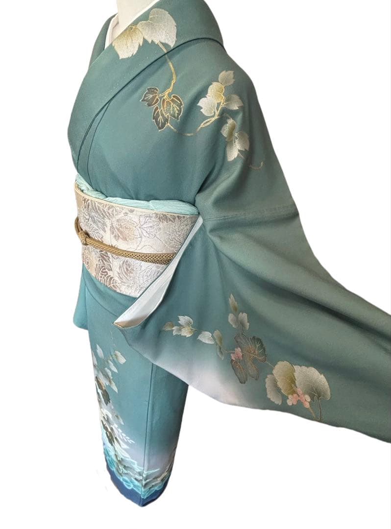 nana♡min●H-7◆着物 訪問着 フルセット◆暈し染め 金銀彩 正絹